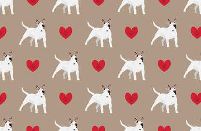 Wallpaper Mural with a Dog and a Heart for Home Decoration