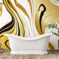 Marble Wallpaper Mural with a Bronzed Finish for the Bathroom