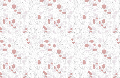 Bedroom Wallpaper Mural Featuring a White Chips and Marble Pattern
