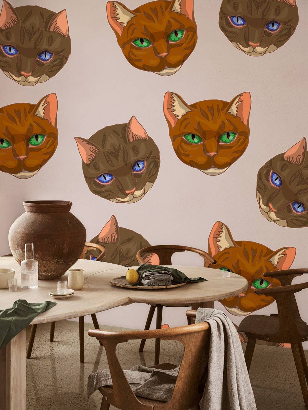Brown Cats Animal Wallpaper Home Interior