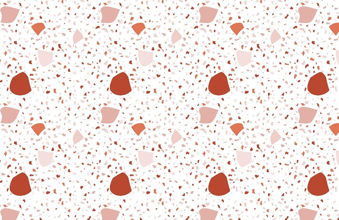 Terracotta Abstract Geometric Mural Wallpaper
