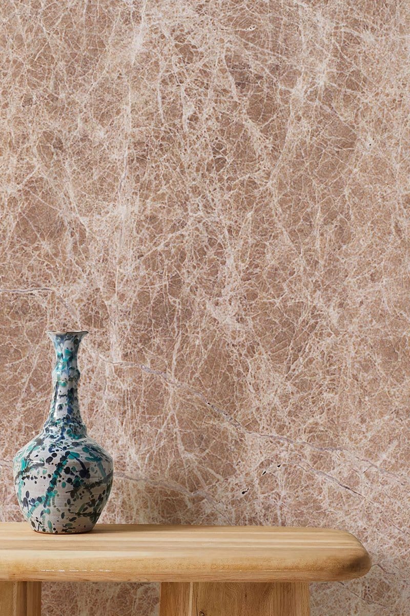 Luxurious Beige Marble Texture Wallpaper Mural