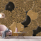 Umbrella Wall Mural Wallpaper in Brown Dots, Ideal for the Foyer