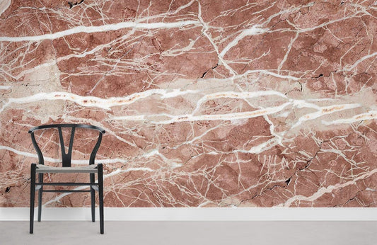 Luxurious Beige Marble Effect Mural Wallpaper