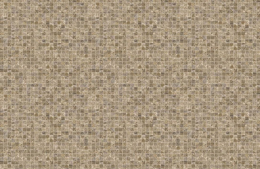 Brown Mosaic Wallpaper Mural Plain