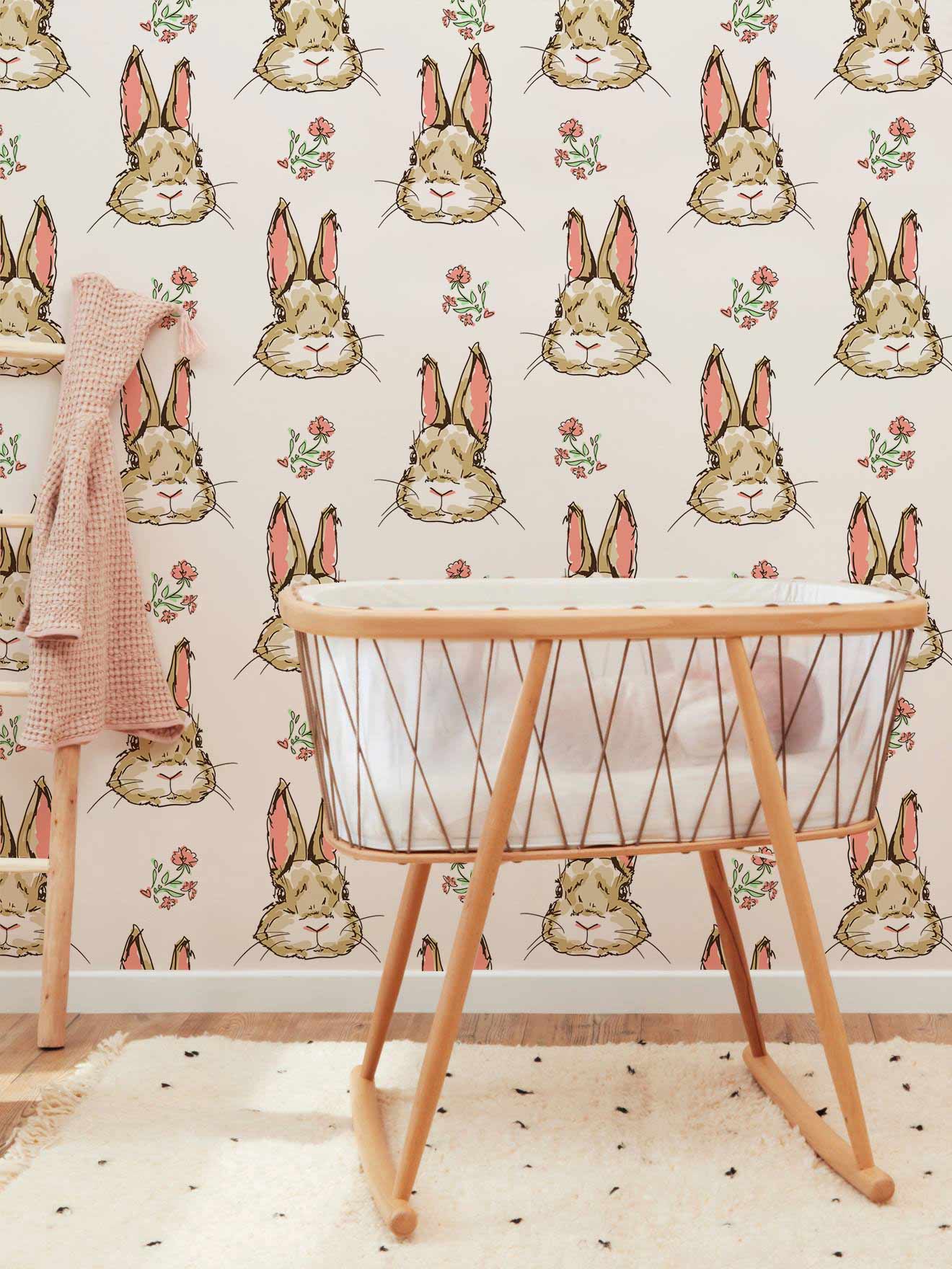 Brown Rabbit Wallpaper Custom Art Design