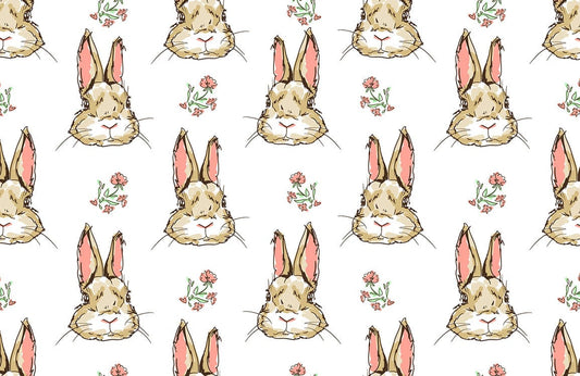 Brown Rabbit Wallpaper Home Interior