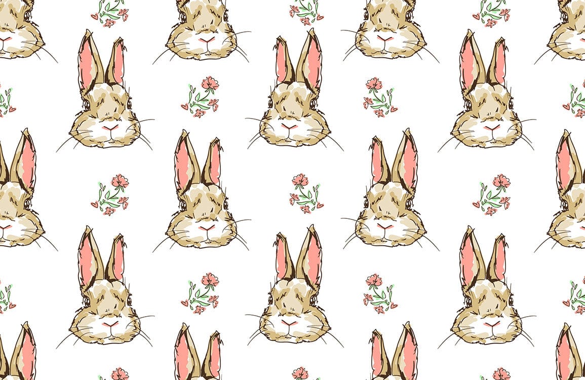 Brown Rabbit Wallpaper Home Interior