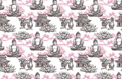 Buddha Meditation Religious Wallpaper Home Decor