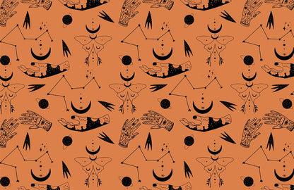 Wallpaper with a Butterfly Divination Pattern