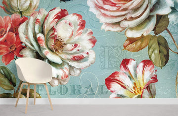 Vintage Florale Blütentapete
