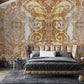 pattern on marble wall mural bedroom design