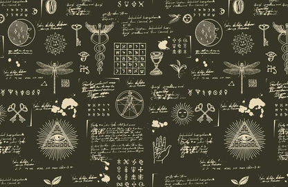 Cabala on Blackboard Wallpaper Mural Art Design