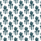 Cactus Pattern Pattern Green Wallpaper Home Interior Decor