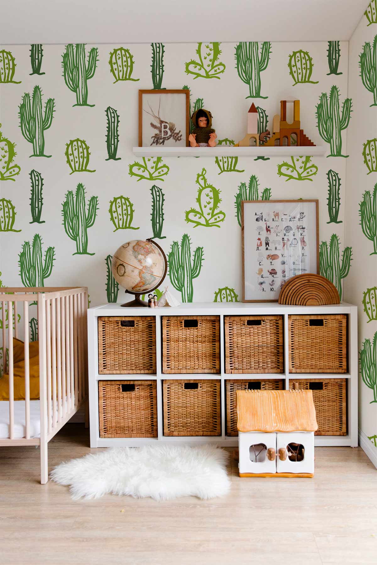 Cactus Plant Mural Wallpaper Art Design