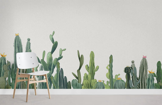 Desert Cactus Botanical Mural Wallpaper