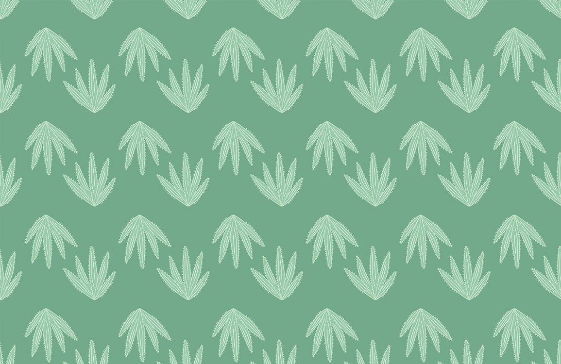 Cannabis Leaf Pattern Custom Wallpaper Art Design
