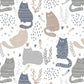 Cats Like Fish Wallpaper Mural