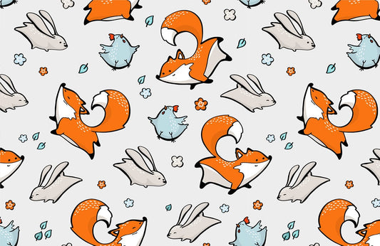 Cartoon Animals Wallpaper Home Decor