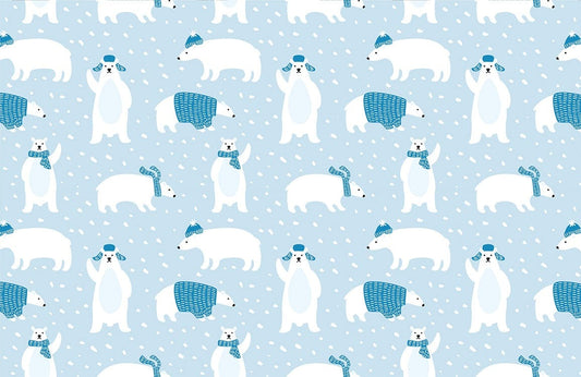 Cute Cartoon Polar Bear Wallpaper Home Decor