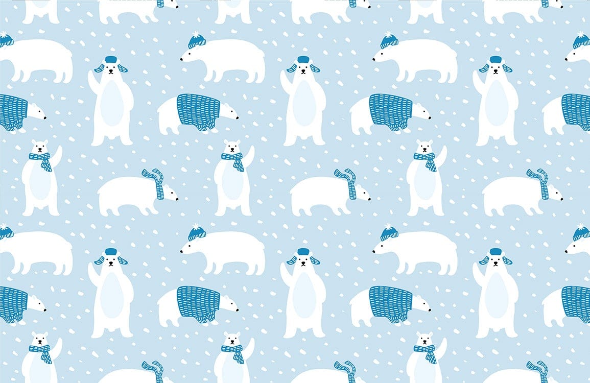 Cute Cartoon Polar Bear Wallpaper Home Decor