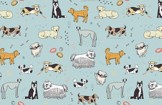 Cartoon Puppy Animal Wallpaper Art Design