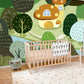 Children's Room Decoration Featuring a Cartoon Forest Scene Wallpaper Mural
