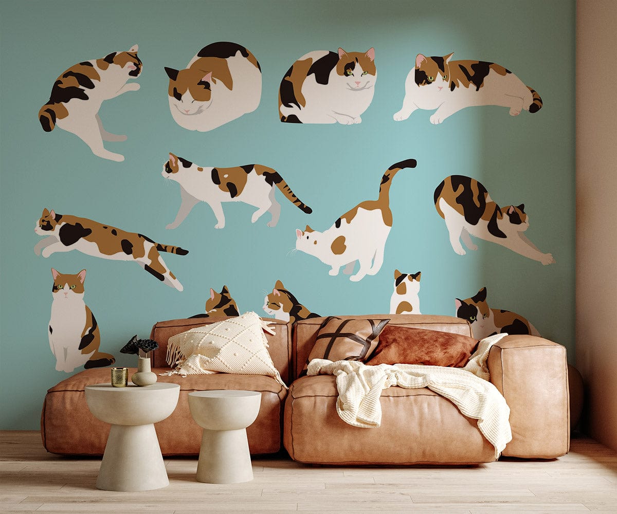 vivid cartoon cats activity custom wallpaper