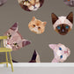 Cat Print Animal Wallpaper for Home Decor