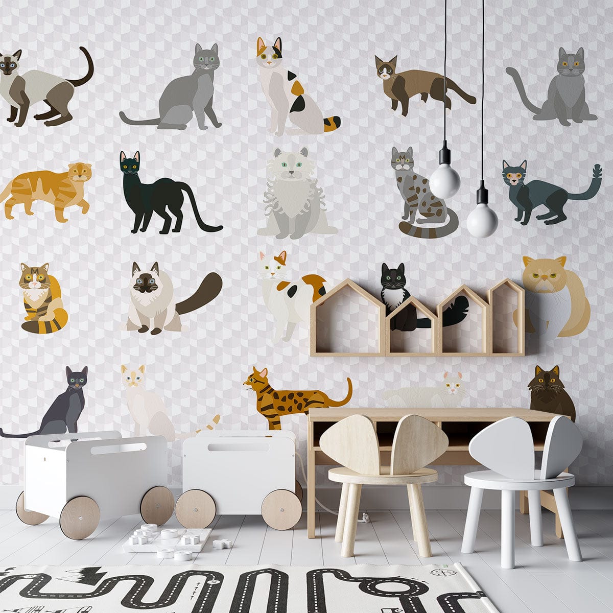 cats look wallpaper mural customized wallpaper