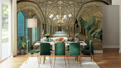Cathedral Interior Wallpaper Mural Custom Art Design