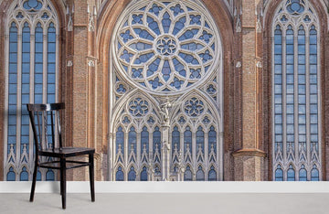Gothic Cathedral Inspired Wall Mural