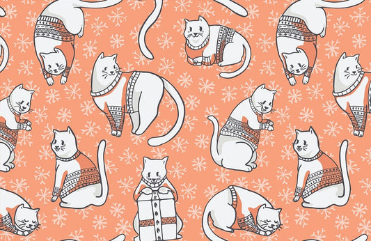 Cats in Sweater Wallpaper Mural for wall decor