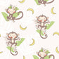 Cheerful Monkey and His Bananas Custom Wallpaper Art Design
