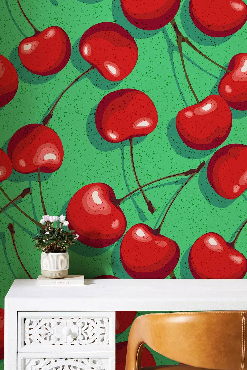 cherry blossom wallpaper for the living room in the summer