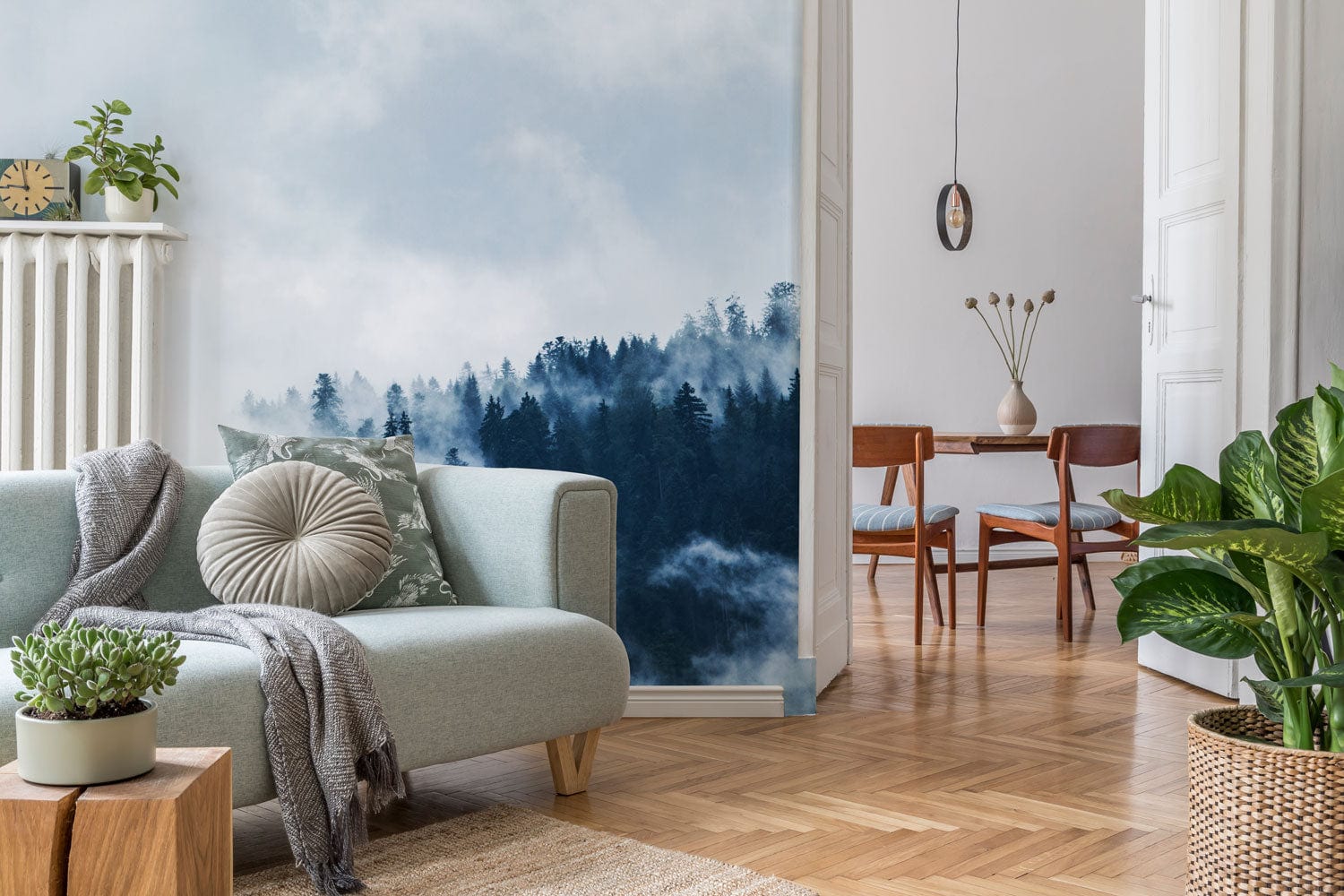 Chillwave in the Scenery of the Forest Wallpaper Mural for the Decoration of the Living Room