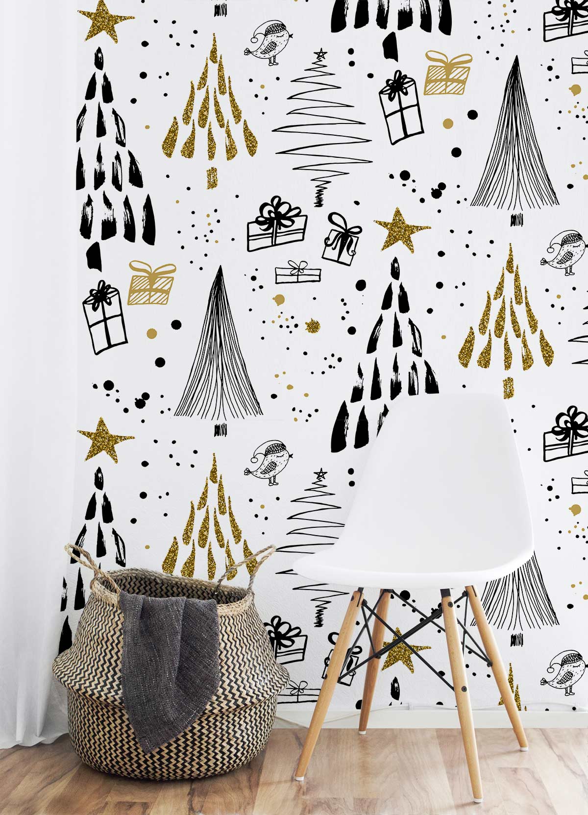 Christmas Gifts Mural Wallpaper Living Room