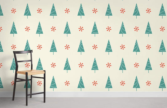 Fresh Christmas Trees Wallpaper For Room