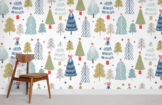 Decorated Trees Wallpaper For Room