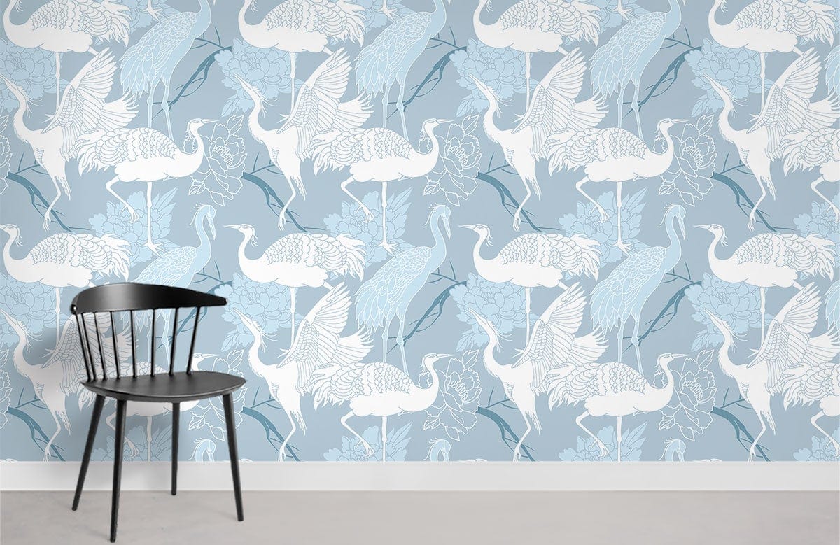 Plain Crane Animal Wall Mural Room