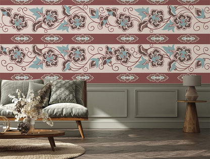 Classic Flowers Pattern Wallpaper Mural Decoration Art