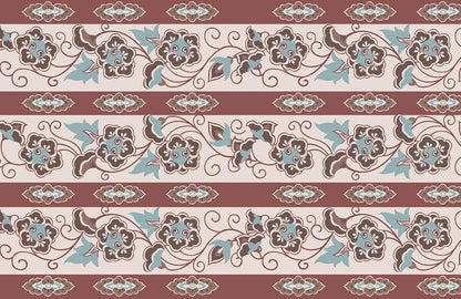 Classic Flowers Pattern Wall Mural Design