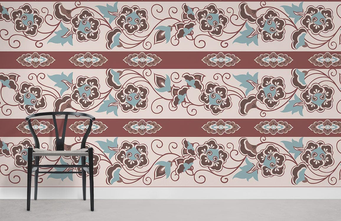 Classic Flowers Pattern Wallpaper For Room