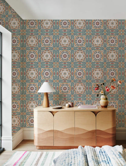 Classic Green Patterns Wallpaper Mural Decoration Art