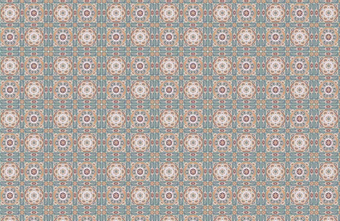 Papier Peint Panoramique à Motifs Verts Classiques