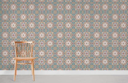 Classic Green Patterns Wall Mural For Room