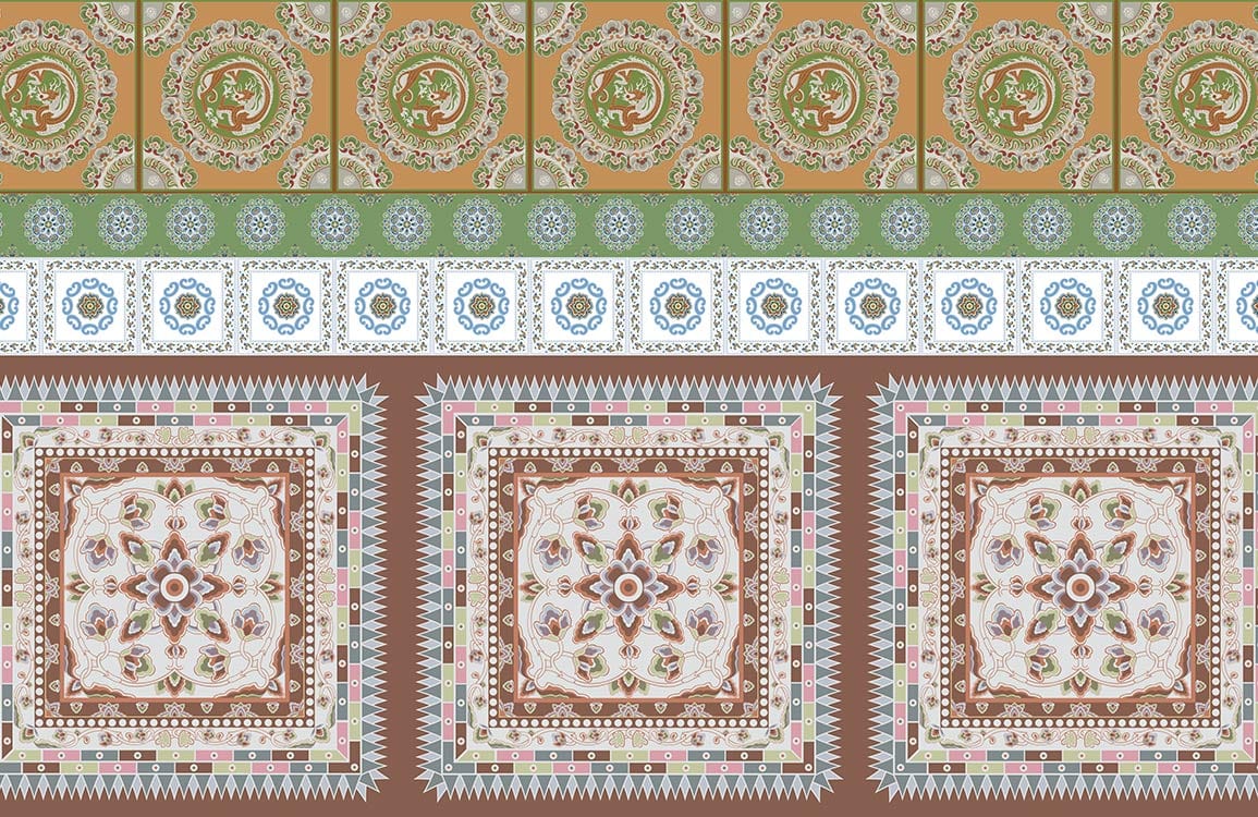 Papier Peint Panoramique à Motifs Classiques