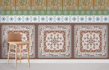 Vintage Bohemian Style Mural Wallpaper