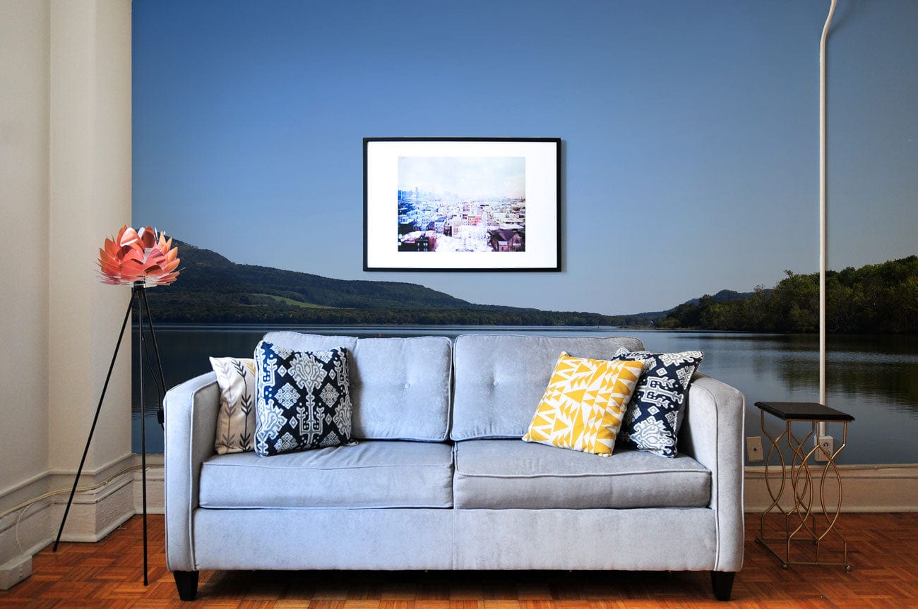 Wallpaper Mural for Living Room Decoration Featuring Clear Lake and Sky Landscapes