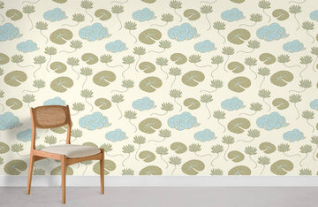 Vintage Botanical Illustration Floral Mural Wallpaper